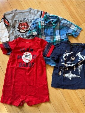 LIKE NEW! BUNDLE! 4! Carter’s Kids Toddler Assorted Cotton Tee Shirts Sz 24M